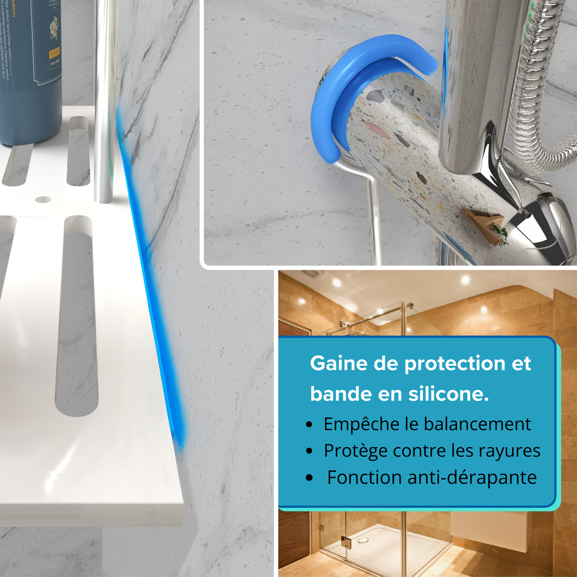 Étagère de douche à suspendre sans perçage - Kovvn