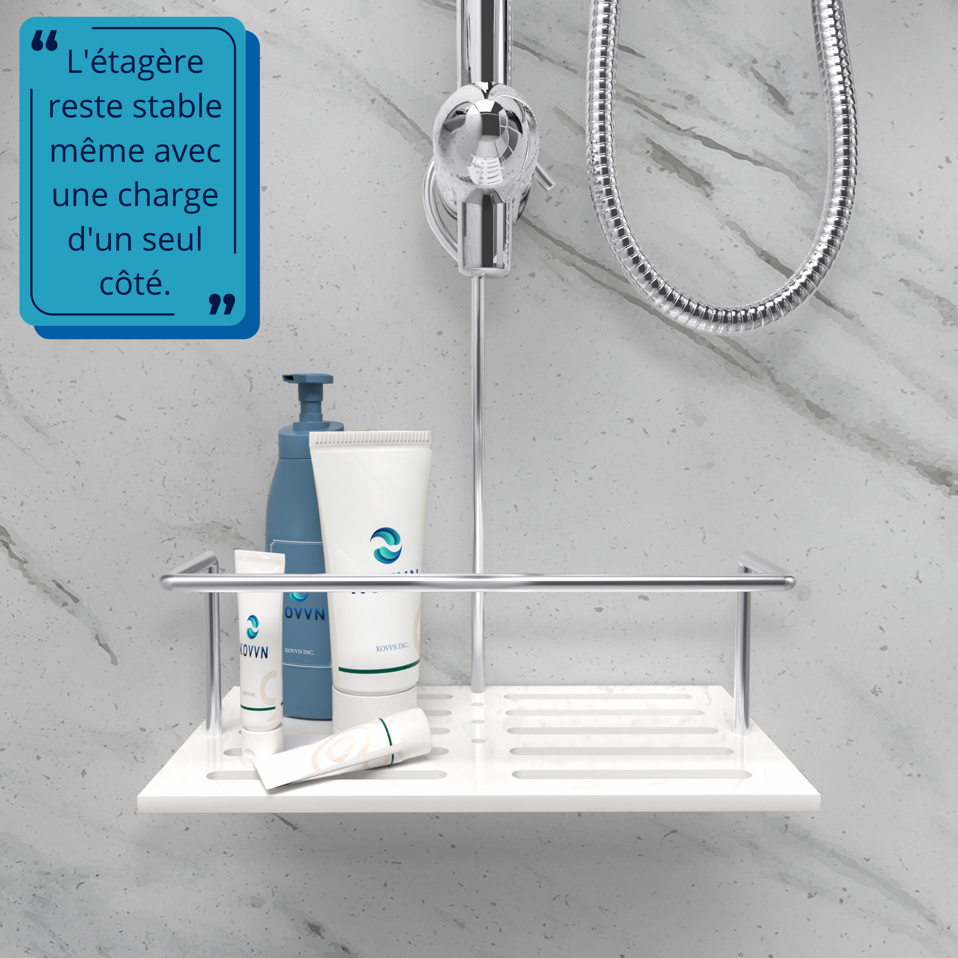 Étagère de douche à suspendre sans perçage - Kovvn